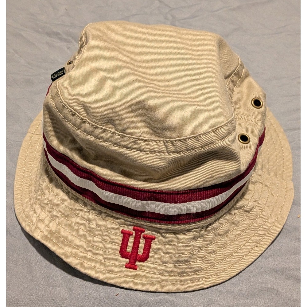 Vintage Indiana University IU Bucket Hat Hoosiers NCAA Legacy OSFA